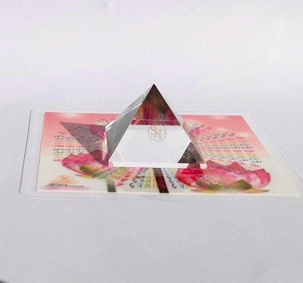画像1: 【蓮とありがとうAAAコースター２枚プレゼント】水晶ピラミッド11-1 (1)