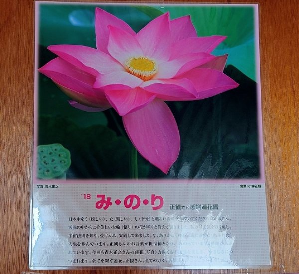 画像1: 【在庫3限り：送料無料の特別提供品】正観さんの言葉入り蓮の花ラミネート (1)